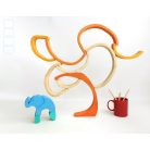 Swirly Dadu with Elephant №59—developmental stacking wooden toy 