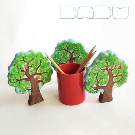 Squirrels on tree  -  wooden toy