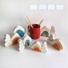 Snowy cottages with snowman - various designs - wooden puzzles for christmas
