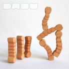 Earthworm - handpainted wooden toy