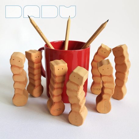 Earthworm - handpainted wooden toy