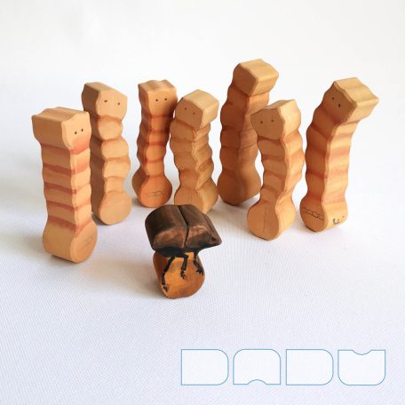 Earthworm - handpainted wooden toy