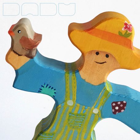 Scarecrow who loves birds—DaduGarden plantable wooden toy