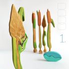Lakeside DaduGarden with reeds and frog - developmental wooden toy for children 