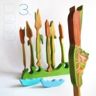 Lakeside DaduGarden with reeds and frog - developmental wooden toy for children 