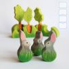 Easter bunny with carrot - wooden garden set