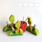 Easter bunny with carrot - wooden garden set