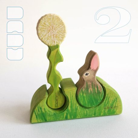 Flower mound with bunny - Easter DaduGarden set