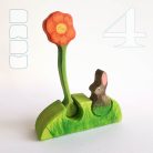 Flower mound with bunny - Easter DaduGarden set