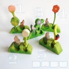 Flower mound with bunny - Easter DaduGarden set