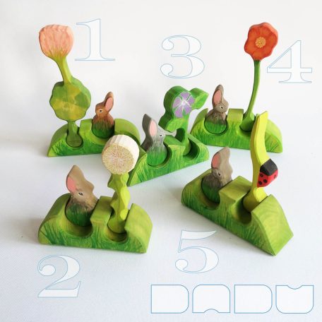 Flower mound with bunny - Easter DaduGarden set