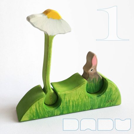 Flower mound with bunny - Easter DaduGarden set