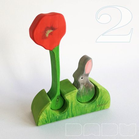 Flower mound with bunny - Easter DaduGarden set