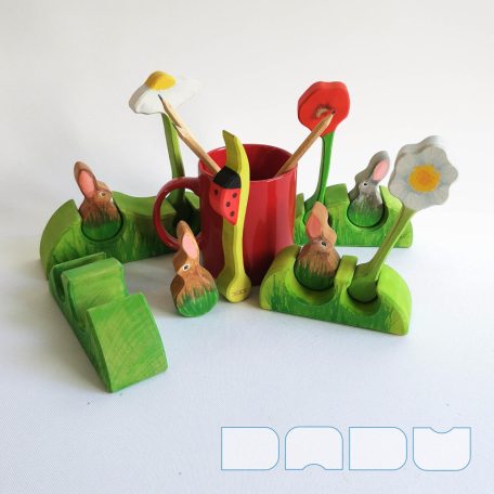 Flower mound with bunny - Easter DaduGarden set