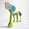   Common blue butterfly on chicory flower - handpainted wooden toy