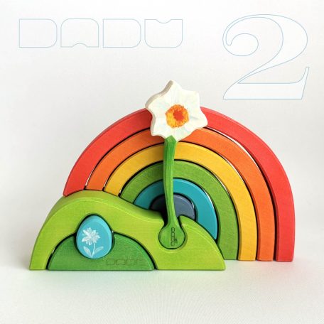 DaduGarden planting mounds with rainbow