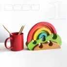 DaduGarden planting mounds with rainbow