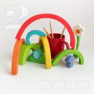 DaduGarden planting mounds with rainbow