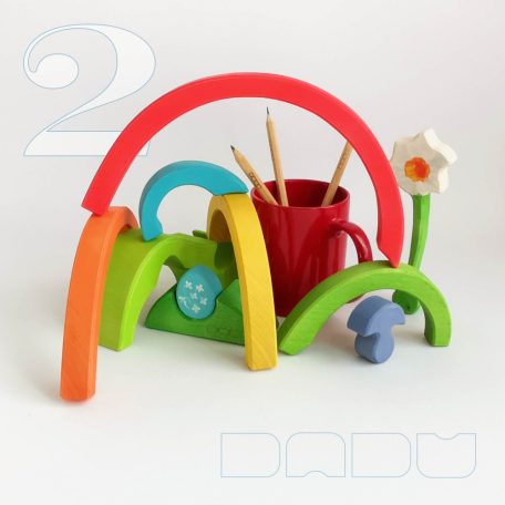 DaduGarden planting mounds with rainbow