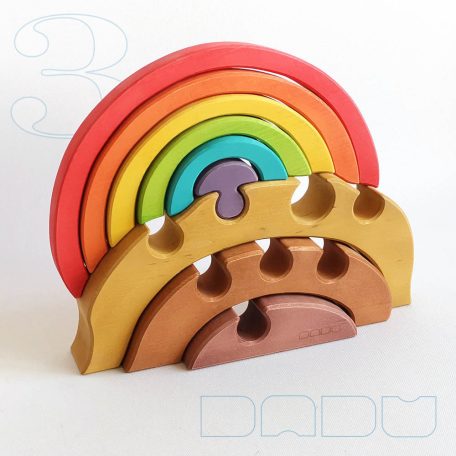 DaduGarden planting mounds with rainbow