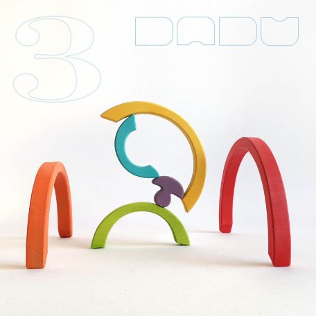 DaduGarden planting mounds with rainbow