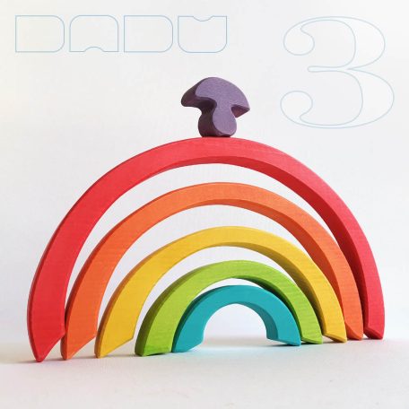 DaduGarden planting mounds with rainbow