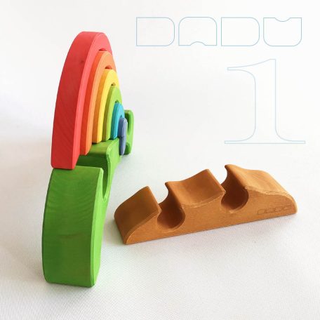 DaduGarden planting mounds with rainbow