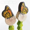 Monarch butterfly on dandelion - handpainted wooden toy