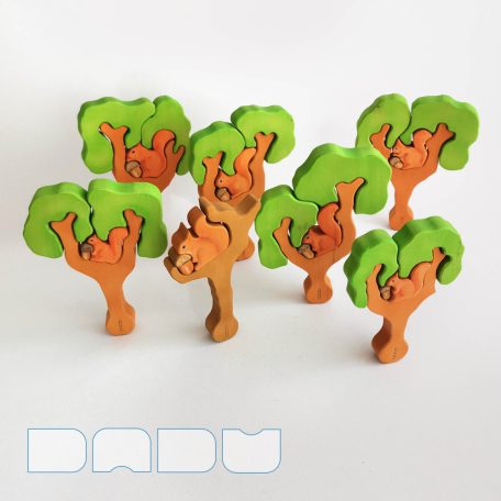 Squirrel on tree - DaduGarden plantable wooden toy