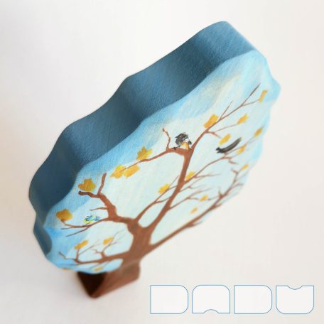 Birds on autumn tree  -  wooden toy