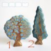 Gilded autumn wooden toy trees