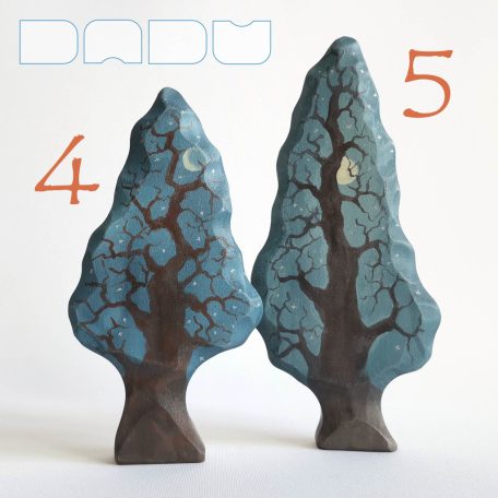 Moonlit trees from the fairy-tale forest