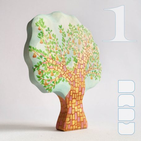 Spring-summer trees from the fairy tale forest: double-sided decorative wooden toys