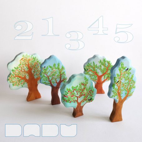 Birds on blooming tree  -  wooden toy