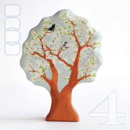 Birds on blooming tree  -  wooden toy