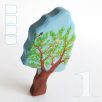 Birds on blooming tree  -  wooden toy