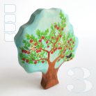 Birds on blooming tree  -  wooden toy