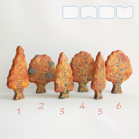 Trees from the fairy tale forest: decorative wooden toys, various designs