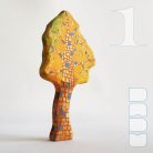 Trees from the fairy tale forest: decorative wooden toys, various designs