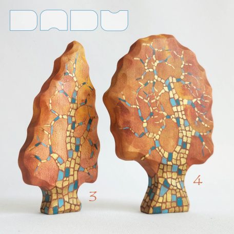 Trees from the fairy tale forest: decorative wooden toys, various designs