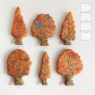 Trees from the fairy tale forest: decorative wooden toys, various designs