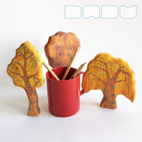 Trees from the fairy tale forest: decorative wooden toys, various designs