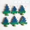   Christmas trees from the fairy tale forest: decorative wooden toys, various designs