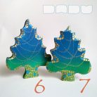 Christmas trees from the fairy tale forest: decorative wooden toys, various designs