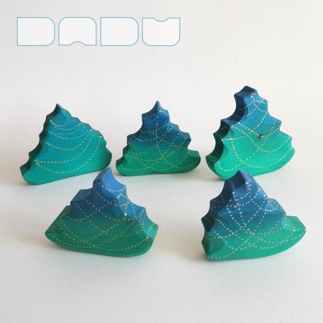 Small Christmas trees from the fairy tale forest: decorative wooden toys, various designs