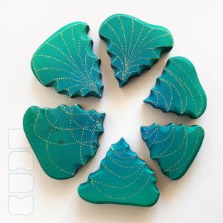   Small Christmas trees from the fairy tale forest: decorative wooden toys, various designs