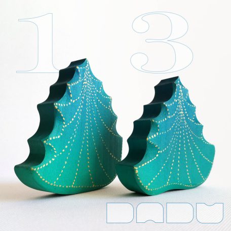 Small Christmas trees from the fairy tale forest: decorative wooden toys, various designs