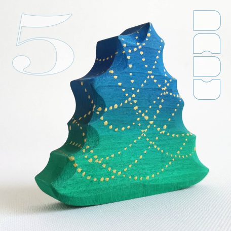 Small Christmas trees from the fairy tale forest: decorative wooden toys, various designs