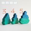   Small Christmas trees from the fairy tale forest: decorative wooden toys, various designs