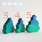 Small Christmas trees from the fairy tale forest: decorative wooden toys, various designs